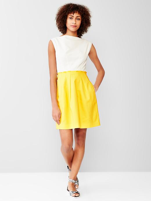 Image number 1 showing, Colorblock fit & flare dress