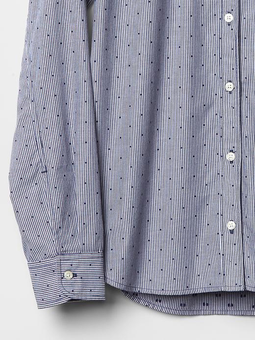 Image number 7 showing, Fitted boyfriend dots & stripes shirt