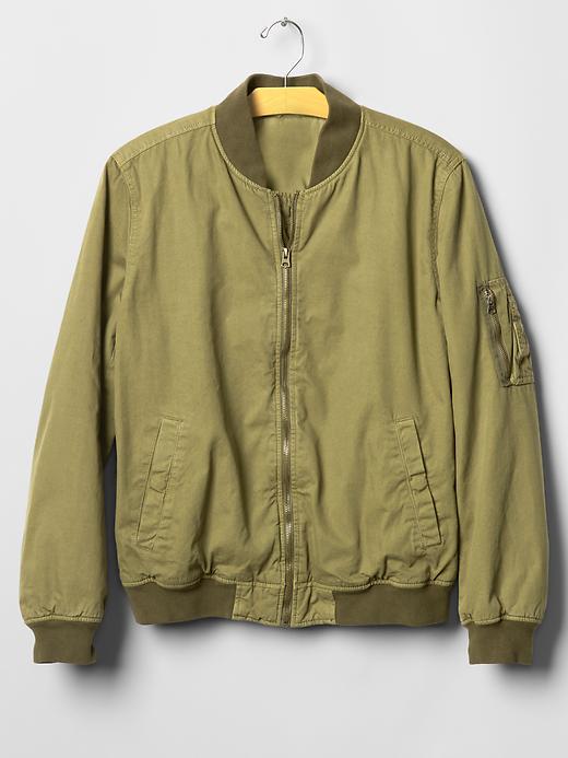 Image number 3 showing, Vintage canvas bomber jacket