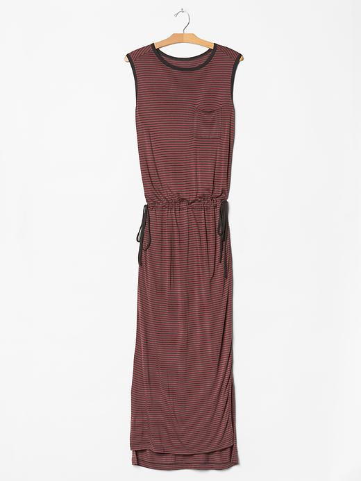 Image number 6 showing, Stripe drawstring maxi dress