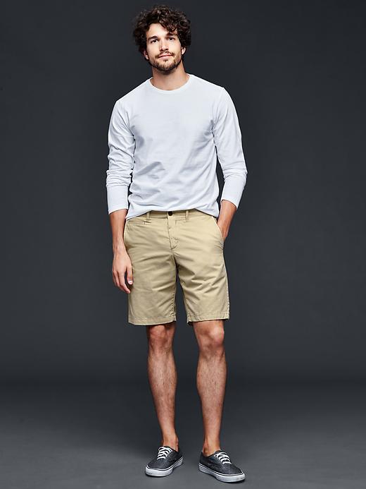 Image number 3 showing, Lived-in flat front shorts (10")