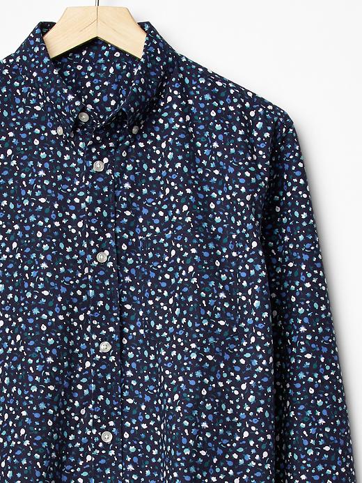 Image number 3 showing, Small floral oxford shirt