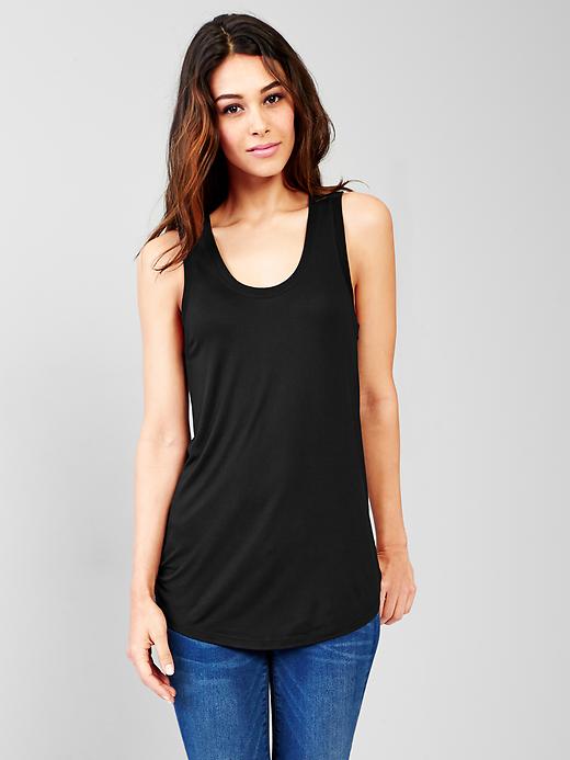 View large product image 1 of 1. Fluid shirttail tank
