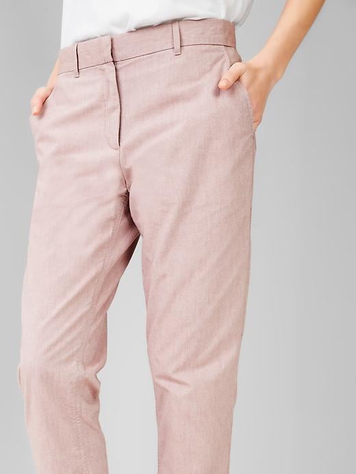 Image number 3 showing, NEW!  Broken-in straight chambray pants