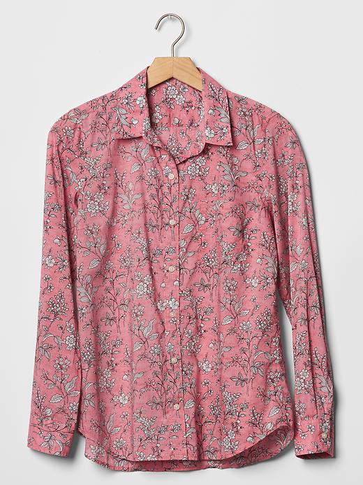 Image number 5 showing, Fitted boyfriend floral shirt