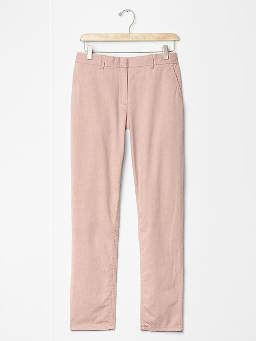 Image number 6 showing, NEW!  Broken-in straight chambray pants