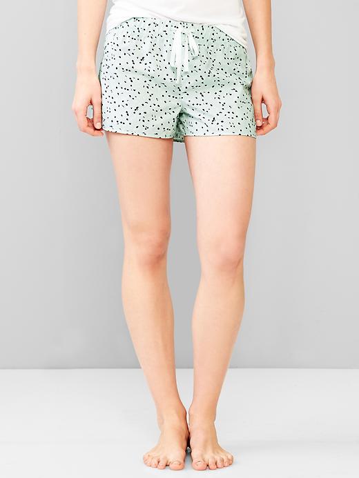 Image number 8 showing, Printed poplin shorts