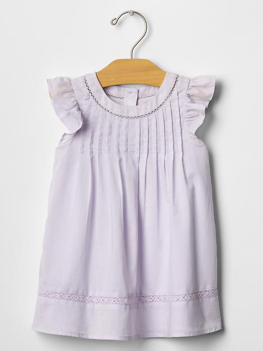 Image number 1 showing, Pintuck ruffle dress