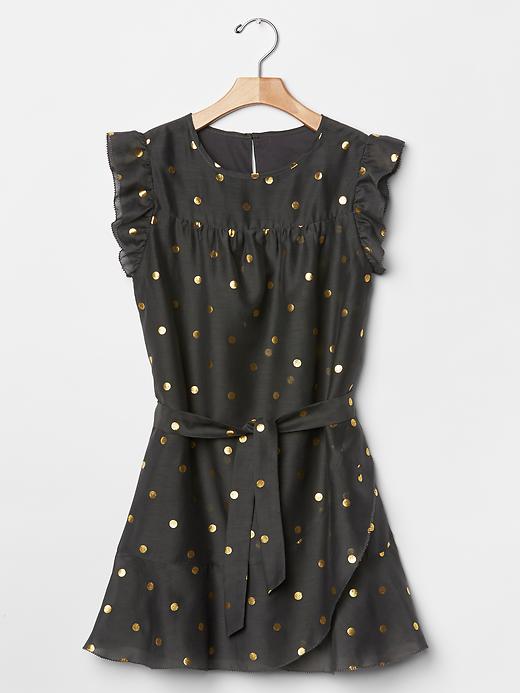 Image number 1 showing, Metallic dot flutter dress
