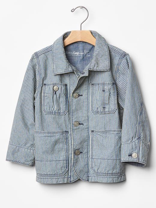 View large product image 1 of 1. Railroad stripe carpenter jacket