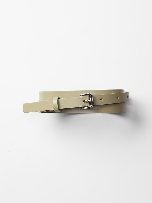 View large product image 1 of 1. Matte leather belt