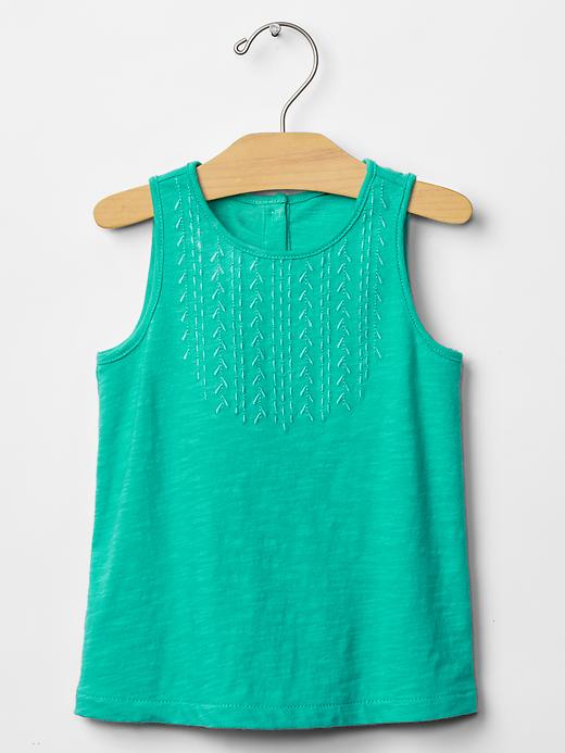 Image number 1 showing, Arrow embroidered tank