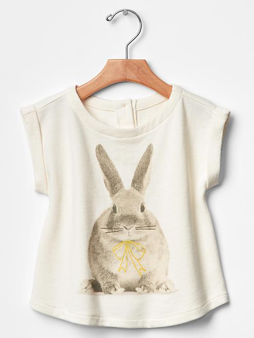 View large product image 1 of 3. Embellished bunny sweatshirt top