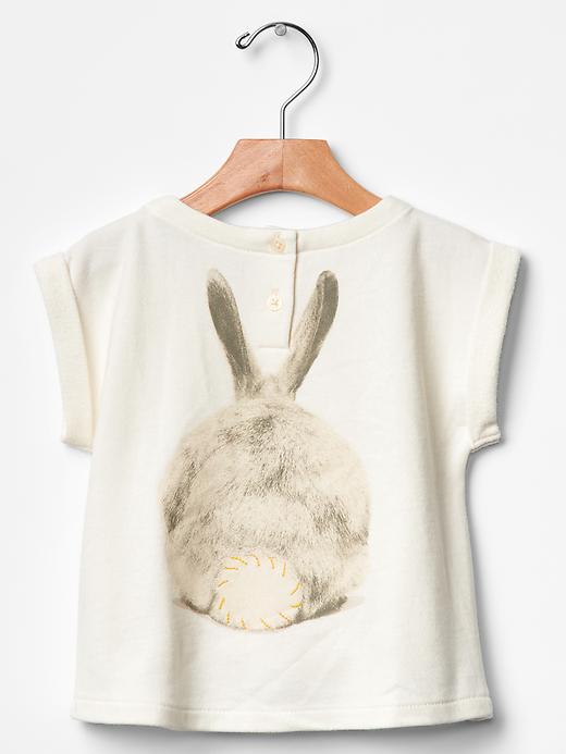 View large product image 2 of 3. Embellished bunny sweatshirt top