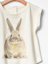 View large product image 3 of 3. Embellished bunny sweatshirt top