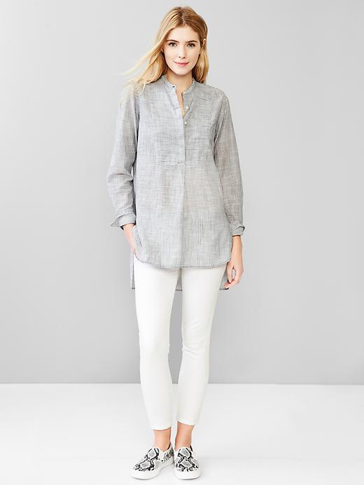 Image number 5 showing, Stripe henley popover tunic
