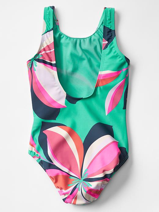 Image number 2 showing, Floral scoopback swim one-piece