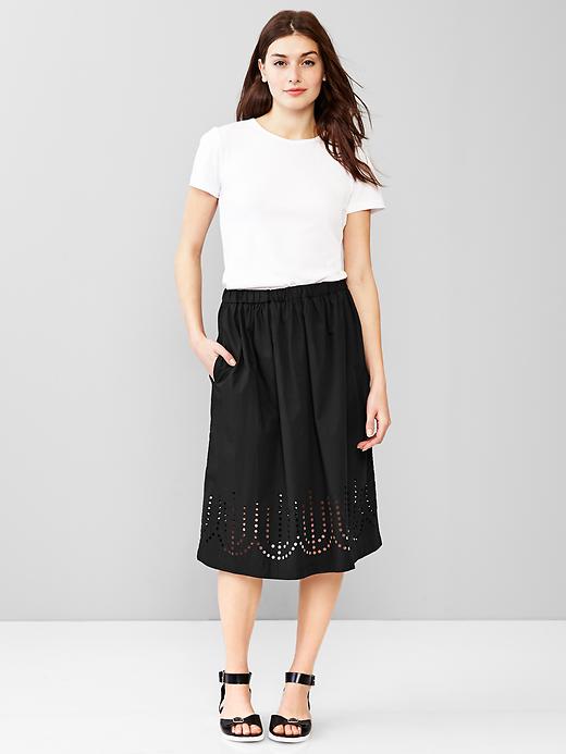 Image number 5 showing, Laser-cut midi skirt