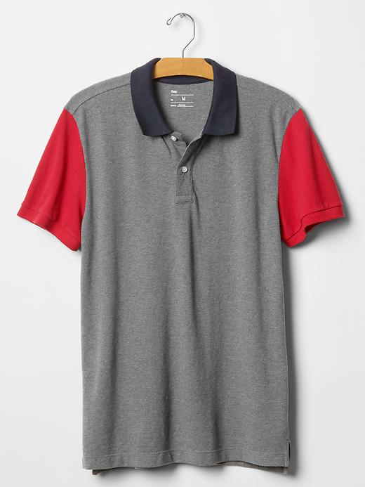 Image number 2 showing, Colorblock pique polo