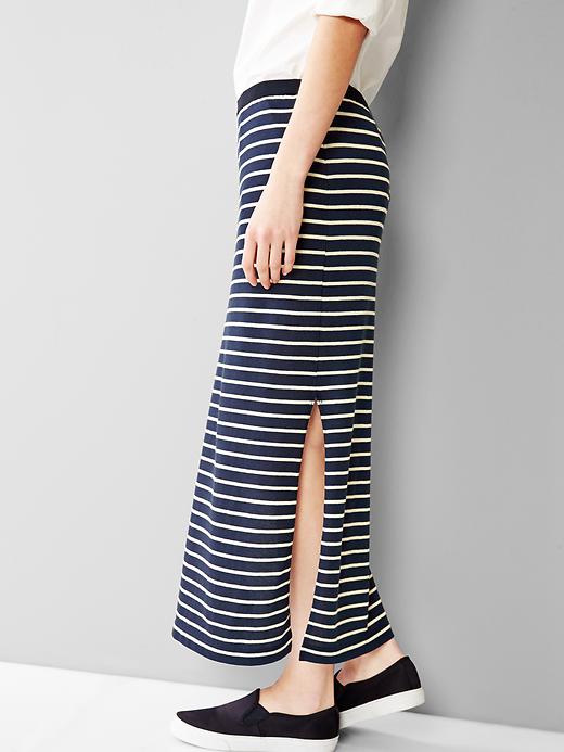 Image number 3 showing, Stripe slit maxi skirt