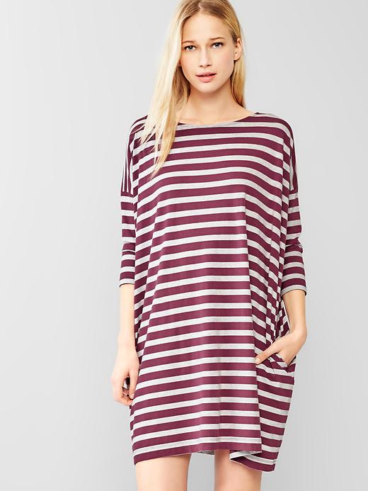 Image number 1 showing, Stripe relaxed t-shirt dress