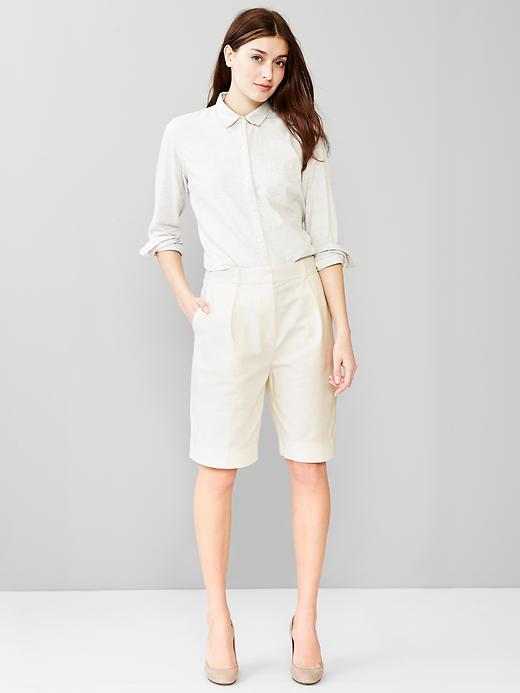 Image number 5 showing, Pleated bermuda shorts