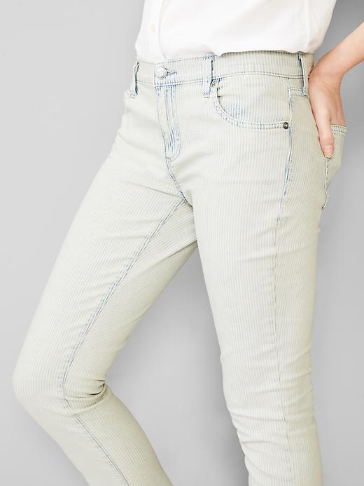 Image number 3 showing, 1969 railroad stripe girlfriend jeans