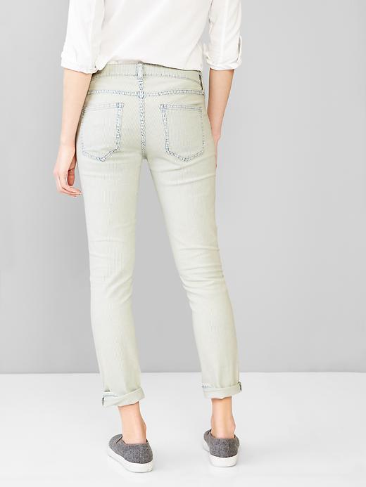 Image number 2 showing, 1969 railroad stripe girlfriend jeans