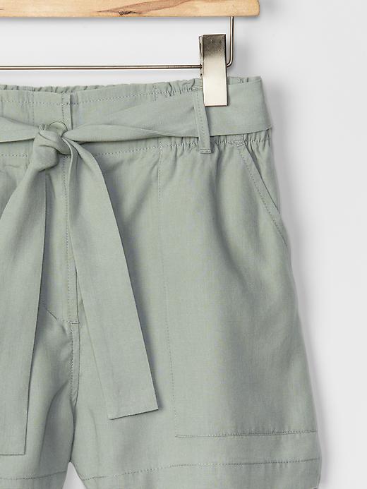 Image number 7 showing, TENCEL&#153 paperbag-waist shorts