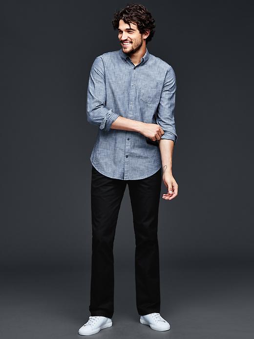 Image number 2 showing, Clean chambray shirt