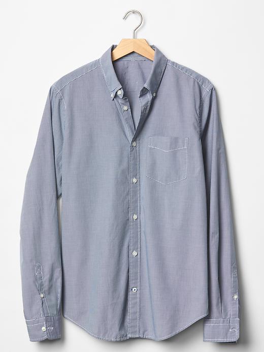 Image number 4 showing, Lived-in wash microcheck shirt