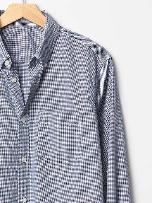 Image number 6 showing, Lived-in wash microcheck shirt