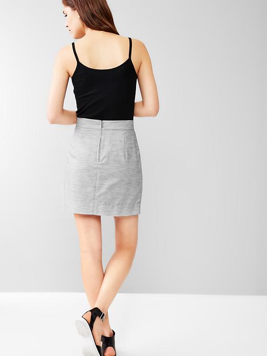 Image number 2 showing, Heathered pleated mini skirt