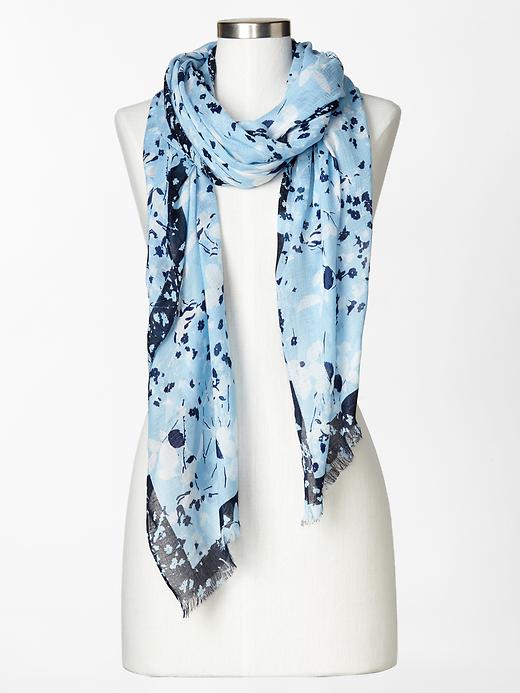 View large product image 1 of 1. Border printed scarf