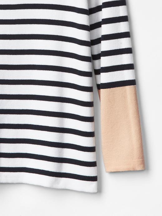 Image number 6 showing, Stripe boatneck A-line sweater