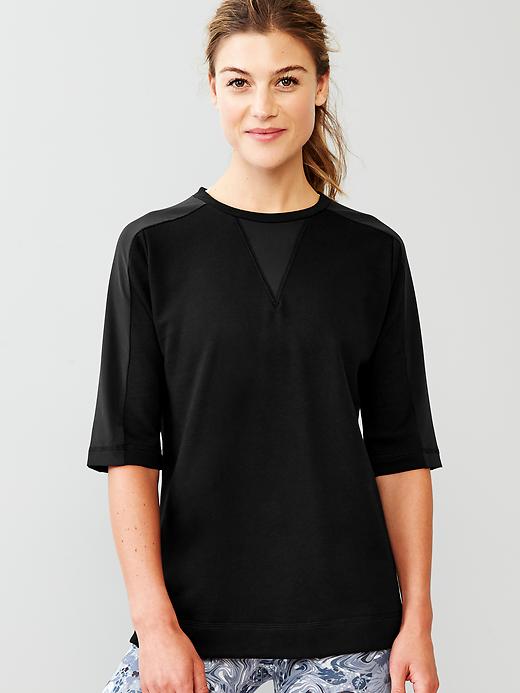 View large product image 1 of 1. Twill contrast sweatshirt top