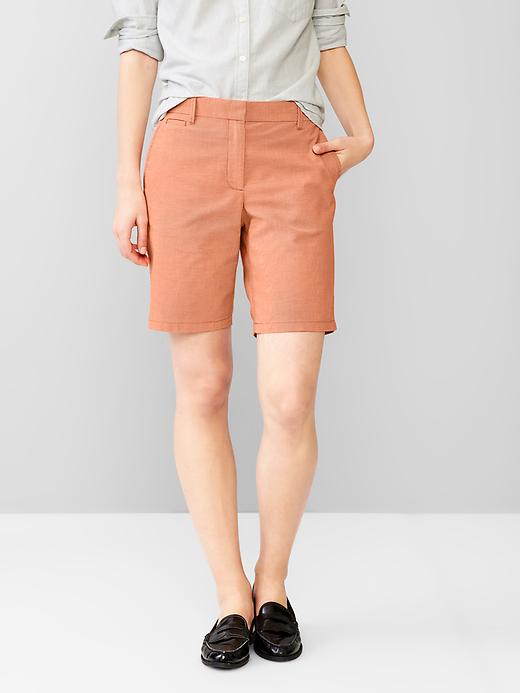 Image number 1 showing, Boyfriend roll-up oxford shorts