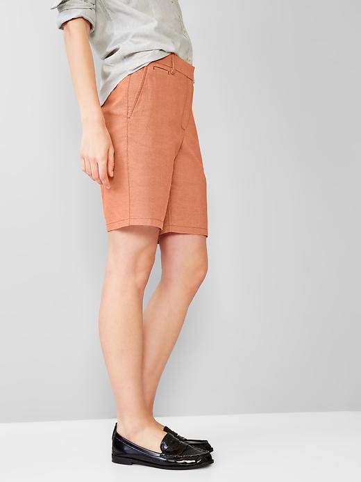 Image number 3 showing, Boyfriend roll-up oxford shorts