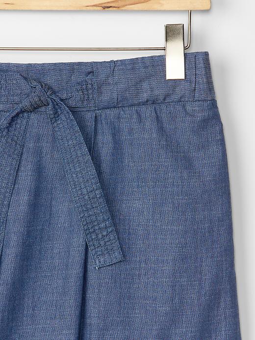 Image number 7 showing, Chambray tie-waist skirt