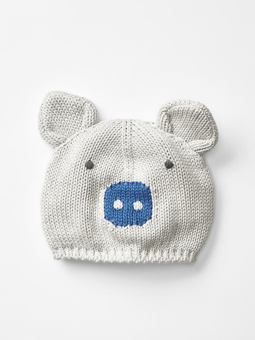 View large product image 1 of 1. Pig sweater hat