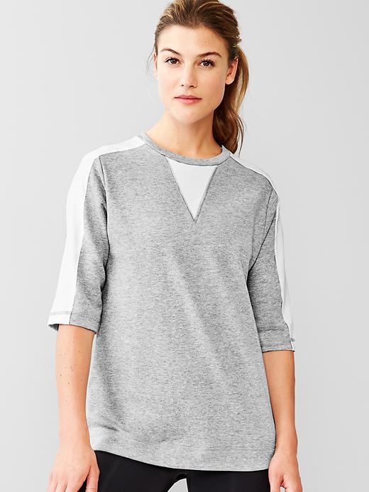 View large product image 1 of 5. Twill contrast sweatshirt top