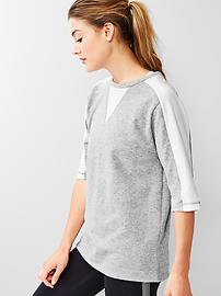View large product image 3 of 5. Twill contrast sweatshirt top