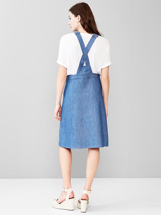 Image number 2 showing, 1969 denim overall dress