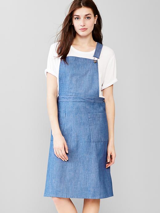 Image number 1 showing, 1969 denim overall dress