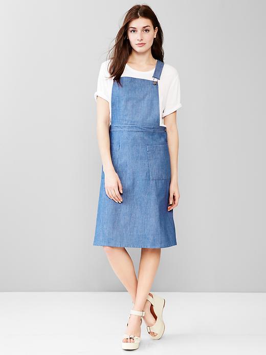 Image number 5 showing, 1969 denim overall dress