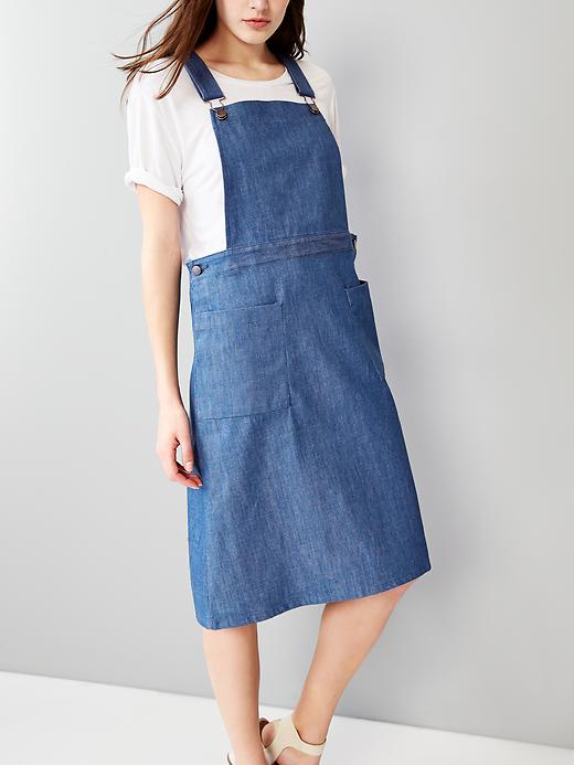 Image number 3 showing, 1969 denim overall dress