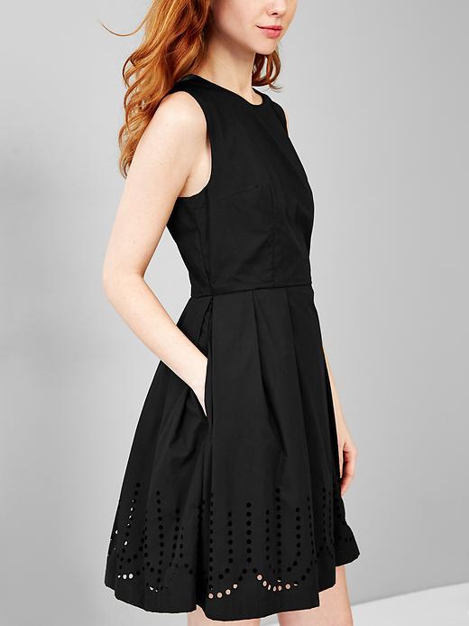 Image number 3 showing, Laser-cut fit & flare dress