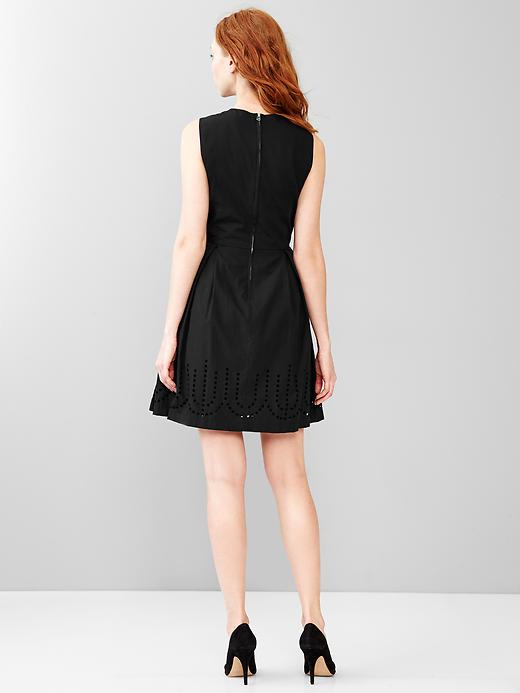 Image number 2 showing, Laser-cut fit & flare dress