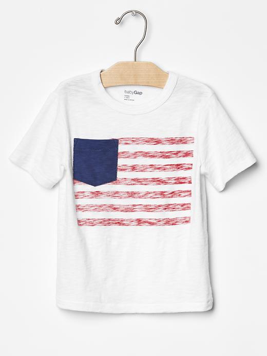 View large product image 1 of 2. Flag pocket tee