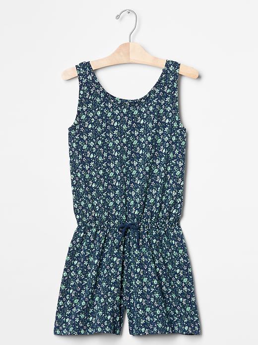 View large product image 1 of 1. Printed tank romper